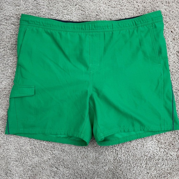 Nike Swim Trunks Mens L‎ Green Cargo Pocket Quick Dry Drawstring Lined Shorts - Picture 1 of 8